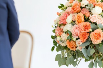 Elegant wedding ceremony setup in a historic venue with classic decor and style.