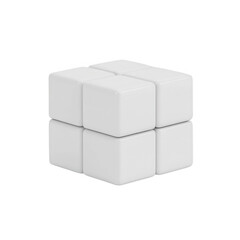 Fototapeta premium A clean and minimalistic die-cut 3D cube on a white isolated background, perfect for design projects, branding mockups, or as a template for various creative applications.