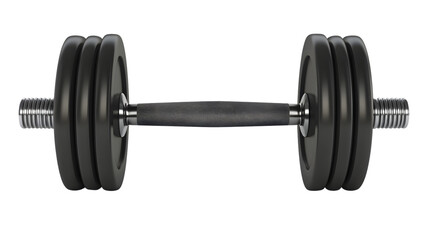 Professional Dumbbell Isolated on White Background for Fitness Equipment Marketing
