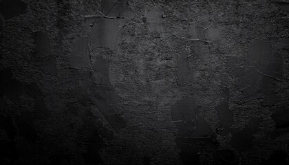 Fototapeta premium black wall background black plastered wall with scratches bumps and dents monochrome photo