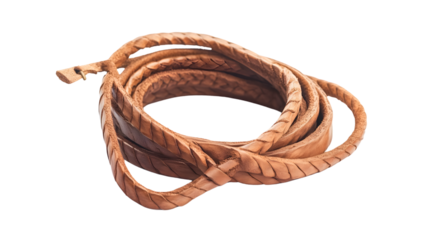 Stylish Leather Belt Isolated on White Background for Fashion Accessories Concept