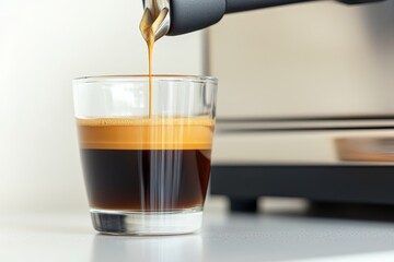 A minimalist coffee cup design featuring espresso dripping, perfect for barista-themed visuals.