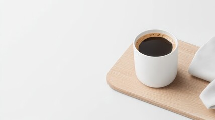 A minimalist coffee barista scene featuring a cup, perfect for home decor and lifestyle imagery.
