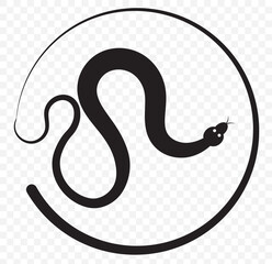 Snake logo. Isolated snake on Transparent background. EPS 10.