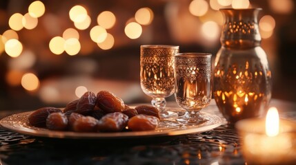 Iftar Feast: Dates, Drinks, and Warm Lights