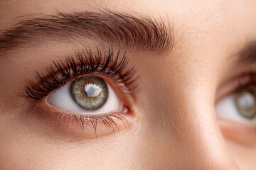 Fototapeta premium Close-up of Woman's Eye with Long Eyelashes