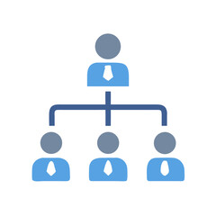 Fototapeta premium Organizational Hierarchy Structure Icon Representing Company Workflow or Team Management
