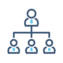 Fototapeta premium Organizational Hierarchy Structure Icon Representing Company Workflow or Team Management
