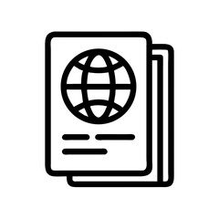 Passport Icon Representing Travel or Personal Identification Document