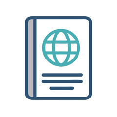 Passport Icon Representing Travel or Personal Identification Document