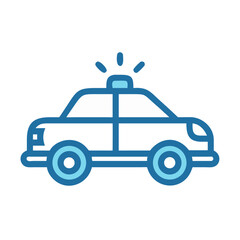 Fototapeta premium Police Car Icon Representing Law Enforcement and Public Safety