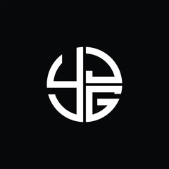 YJG logo YJG icon YJGvector YJG monogram YJGletter YJGminimalist YJG Circle YJGflat Unique modern flat abstract logo design.