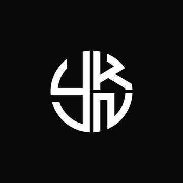 YKN logo YKN icon YKNvector YKN monogram YKNletter YKNminimalist YKN Circle YKNflat Unique modern flat abstract logo design.