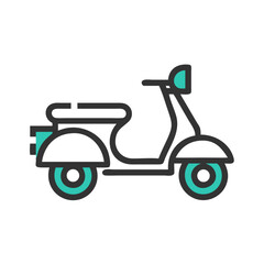 Scooter Icon Representing Transportation and Urban Mobility