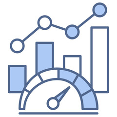 Key Performance Indicator Blue Icon