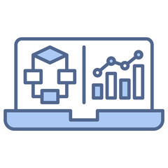 Machine Learning Algorithms Blue Icon