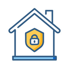 Obraz premium Security House Icon Representing Home Security and Residential Protection