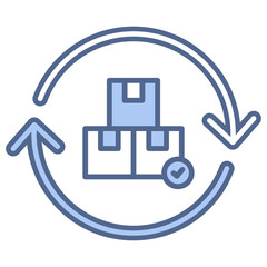 Inventory Optimization Blue Icon