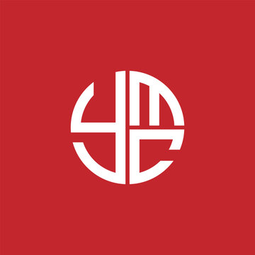 YMC logo YMC icon YMCvector YMC monogram YMCletter YMCminimalist YMC Circle YMCflat Unique modern flat abstract logo design.