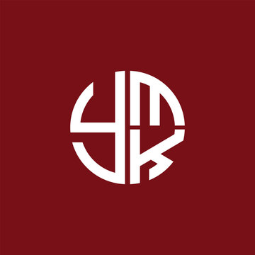 YMK logo YMK icon YMKvector YMK monogram YMKletter YMKminimalist YMK Circle YMKflat Unique modern flat abstract logo design.