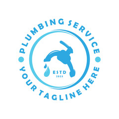 plumbing logo for water tap pipes for buildings, building stores, repair services, contractors, businesses, companies