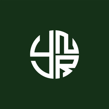 YNR logo YNR icon YNRvector YNR monogram YNRletter YNRminimalist YNR Circle YNRflat Unique modern flat abstract logo design.