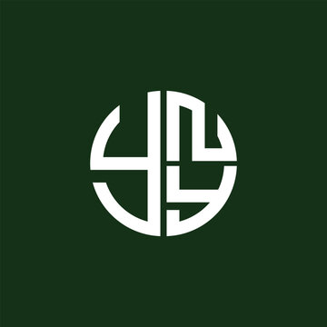 YNY logo YNY icon YNYvector YNY monogram YNYletter YNYminimalist YNY Circle YNYflat Unique modern flat abstract logo design.