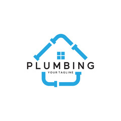 plumbing logo for water tap pipes for buildings, building stores, repair services, contractors, businesses, companies