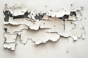 Obraz premium Peeling paint reveals underlying dark gray surface.