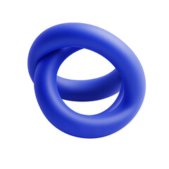 Abstract blue torus knot on a black background, a 3D rendering of a mathematical shape, ideal for illustrating concepts of infinity, connection, and geometry