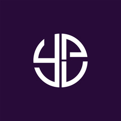 YPV logo YPV icon YPV vector YPV monogram YPV letter YPV minimalist YPV Circle YPV flat Unique modern flat abstract logo design.