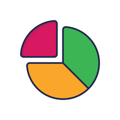 Pie Chart Vector icon
