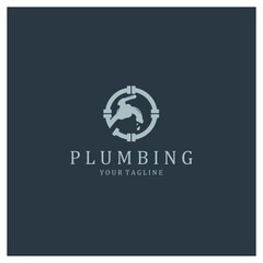 plumbing logo for water tap pipes for buildings, building stores, repair services, contractors, businesses, companies