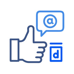 Obraz premium Thumbs Up with Ad Icon Representing Social Media Engagement and Sponsored Content