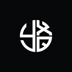 YXQ logo YXQ icon YXQvector YXQ monogram YXQletter YXQminimalist YXQ Circle YXQflat Unique modern flat abstract logo design.