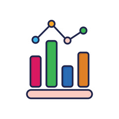 Bar Graph Vector icon