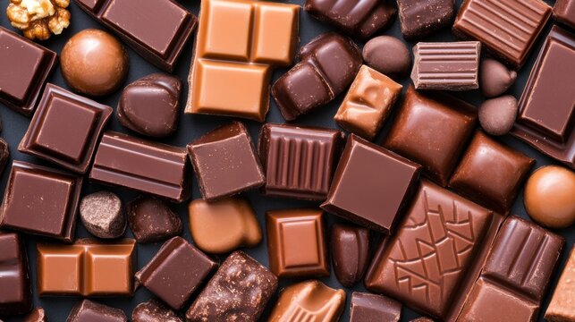 A Delicious Variety of Chocolate Bars and Sweets