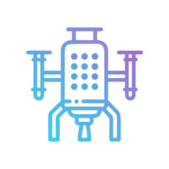 Wine Filtration System Icon Representing Industrial Beverage Purification Process