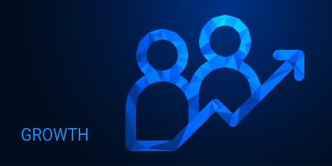 Glowing Growth Arrow Chart: Futuristic Business Success, Financial Progress, and Innovation Concept with Bright Upward Arrow on Digital Background