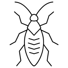 Elegant Aphid Line Drawing