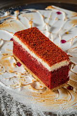 red velvet cake on plate