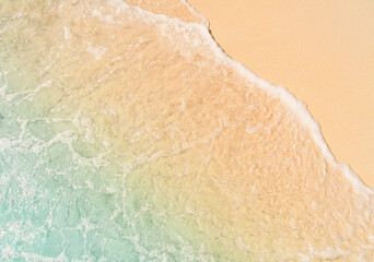 Sea shore, top view, travel banner 