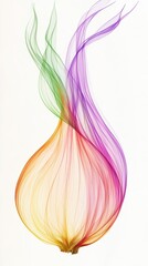 abstract colorful background with thin lines on the white backdrop