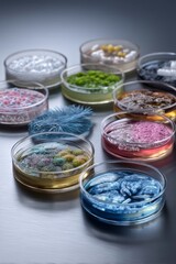 Exploring the Colorful World of Bacteria in Petri Dishes: A Journey Through Biotechnology and Medicine Innovations