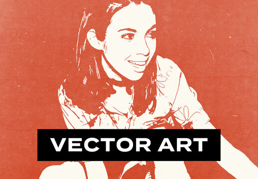 Vectorizer Vector Cartoon Comics Art Photo Effect Paper Texture Template Mockup Overlay Style