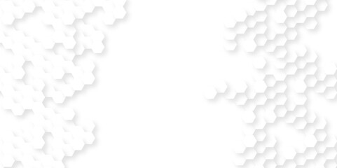 Background with hexagons . Abstract background with lines . white texture background . hexagon abstract background. Surface polygon pattern with glowing hexagon paper texture and futuristic business