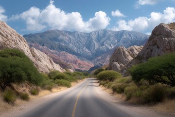 Naklejka premium Road Through Mountain Landscape