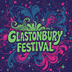 Glastonbury Festival Psychedelic Art