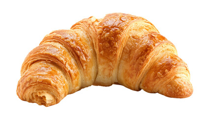 Delicious Croissant Isolated on White Background for Bakery and Breakfast Concept