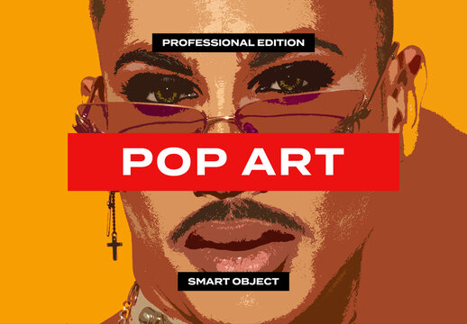 Pop Art Vectorizer Vector Cartoon Comics Photo Effect Paper Texture Template Mockup Overlay Style